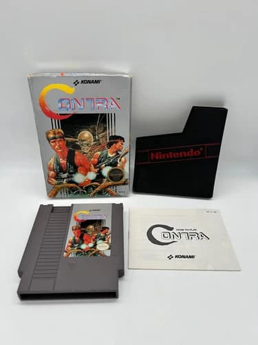 CONTRA Nintendo NES Complete CIB Box Manual Authentic Tested