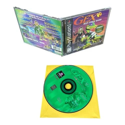 Sony PlayStation 1 PS1 CIB COMPLETE TESTED Gex 3 Deep Cover Gecko