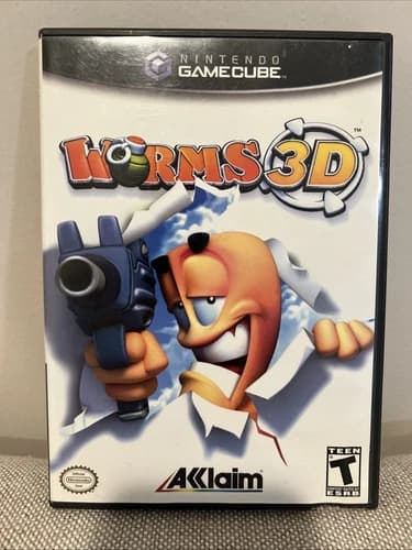 Worms 3D (2003 GameCube Game) - Tested, Working, and Complete in Box!