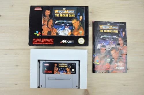 SNES - WWF Wrestle Mania: The Arcade Game - (CIB, with manual)