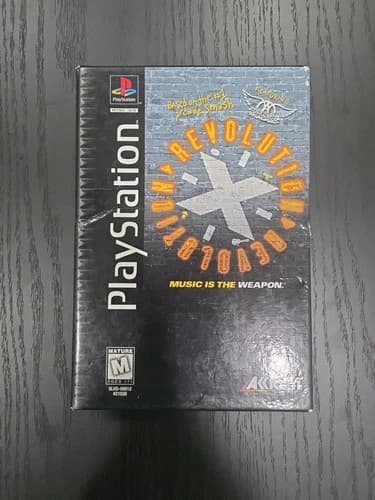 REVOLUTION X VTG LONGBOX PS1 (Sony PlayStation 1, 1995) COMPLETE MANUAL INSERTS