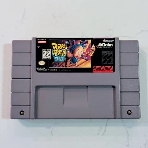 Porky Pig's Haunted Holiday (SNES, 1995) Authentic Tested Working Super Nintendo