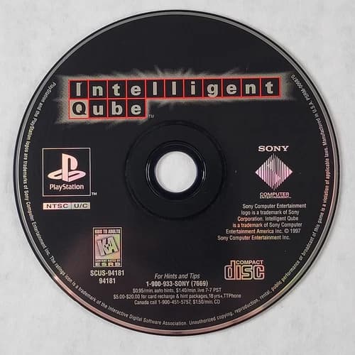 Intelligent Qube - Loose Sony PS1 Playstation 1 Disc