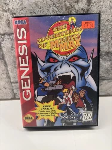 Adventures of Mighty Max (Sega Genesis, 1994) Complete - Tested CIB