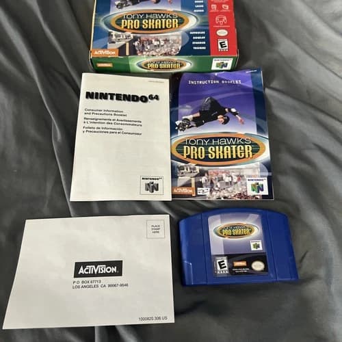 Tony Hawk's Pro Skater Nintendo 64 (N64) CIB Complete In Box (1999) TESTED