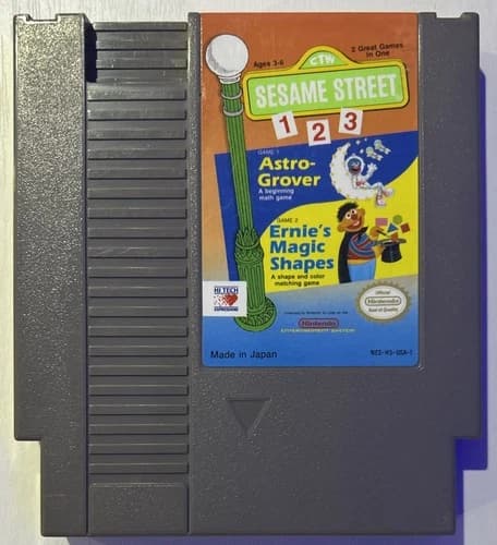 Sesame Street 123 (Nintendo Entertainment System, 1989) Tested & Working