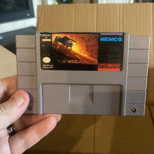 Top Gear 2 (Super Nintendo Entertainment System, 1993) Authentic Tested Working