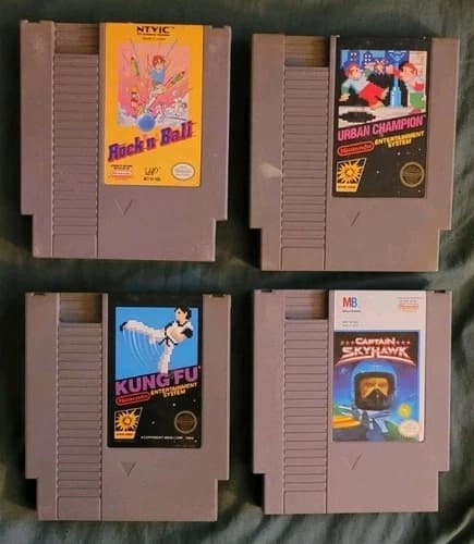 Urban Champion - Kung-Fu - Rock N Ball - Captian Skyhawk - NES -Tested n Working