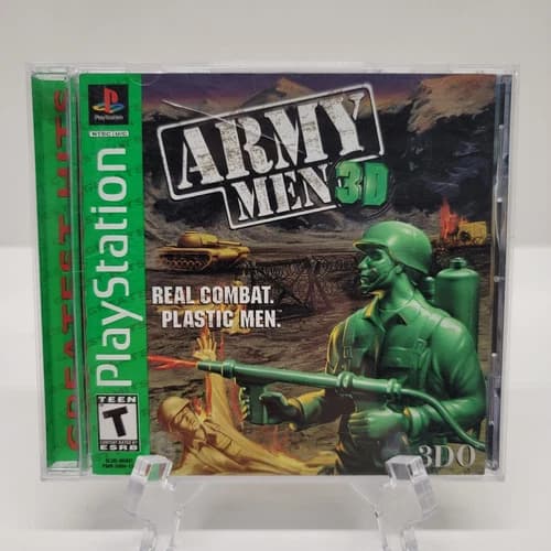 Army Men 3D Greatest Hits (Sony PlayStation 1 PS1) Tested CIB Tactical Toy Game