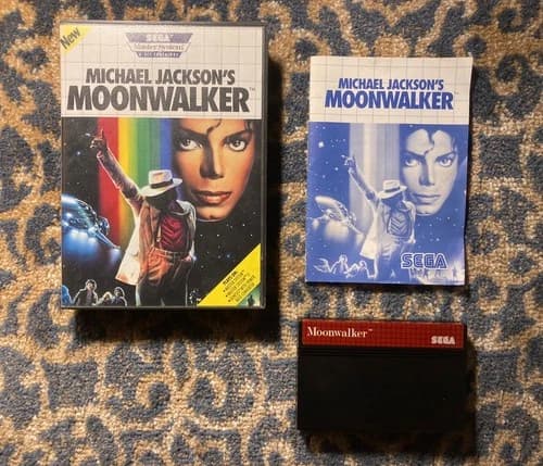 Michael Jackson's MOONWALKER Sega Master System USA/NTSC Complete CIB W/manual