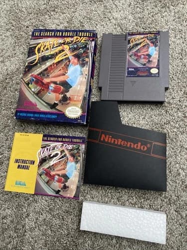 RARE Skate or Die 2 for Nintendo NES CIB Complete In Box CLEAN
