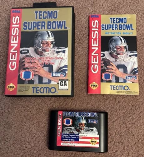 Tecmo Super Bowl (Sega Genesis, 1993) CIB Complete