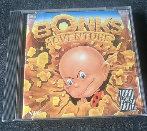 Bonks Adventure TurboGrafx 16 CIB Case Manual Tested Working