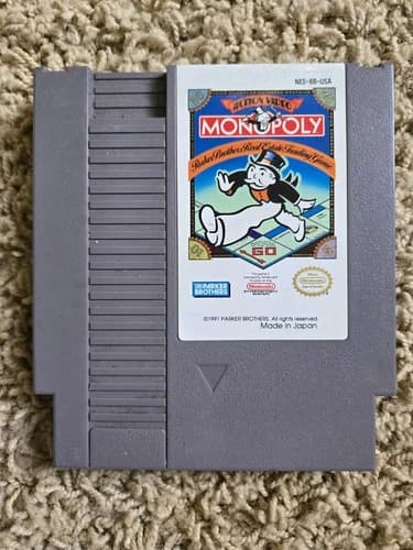 MONOPOLY (Nintendo NES) Game Cartridge Only Tested Working