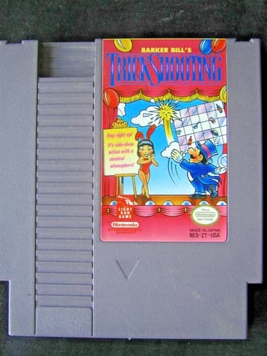 NINTENDO GAME CARTRIDGE BARKER BILL'S TRICK SHOOTING VINTAGE NES
