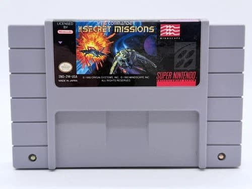 Wing Commander: The Secret Missions (Super Nintendo, 1993) TESTED & WORKS