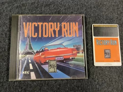 Victory Run TurboGrafx 16 TG16 Complete Tested in Pics Good Retro Racing Game