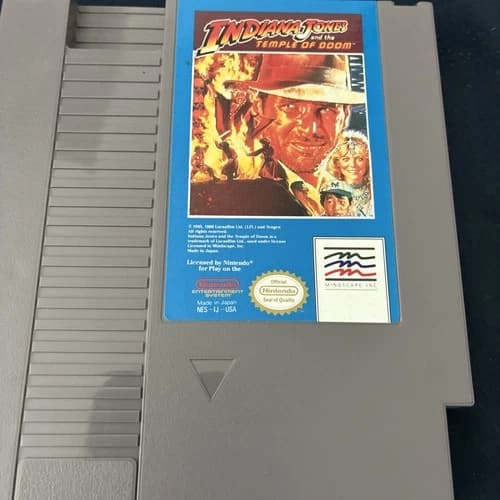 Indiana Jones and the Temple Of Doom NES Nintendo Cartridge