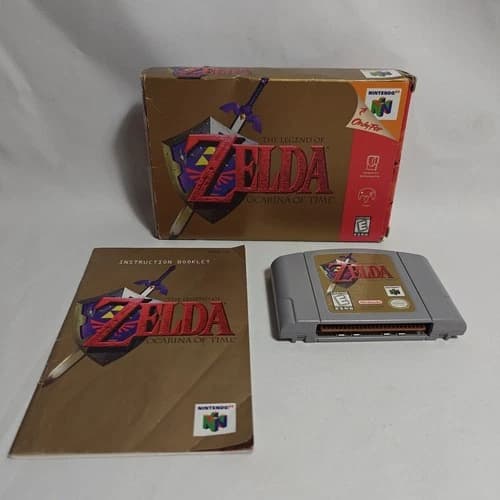 The Legend of Zelda Ocarina of Time Nintendo 64 N64 W/Box Manual Authentic Works