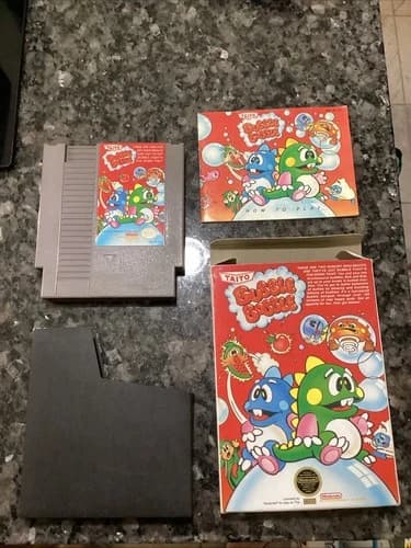 Nes Game Bubble Bobble Complete In Box With Directions Nintendo