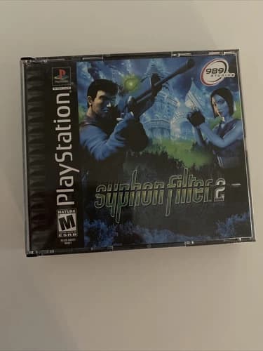 Syphon Filter 2 Black Label Sony Playstation 1 PS1 Complete
