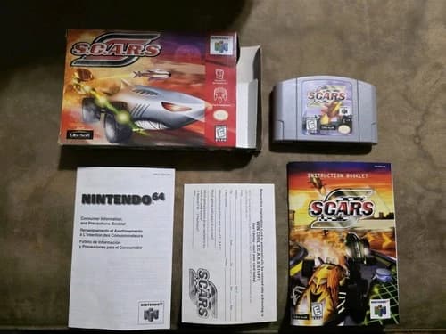 SCARS S.C.A.R.S. N64 Complete In Box Manual CIB Nintendo 64 Tested Authentic