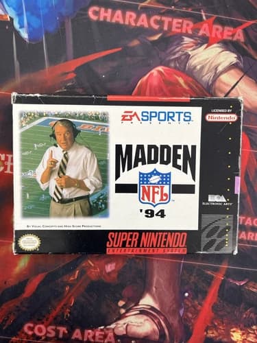Super Nintendo SNES Game Madden NFL 94 CIB Complete In Box