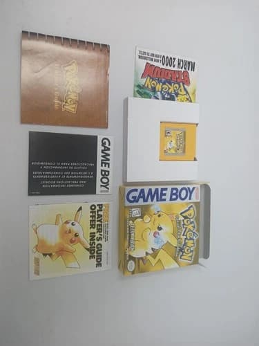 Authentic Pokemon Yellow Game Boy GB Complete in Box CIB Flawless For Collectors