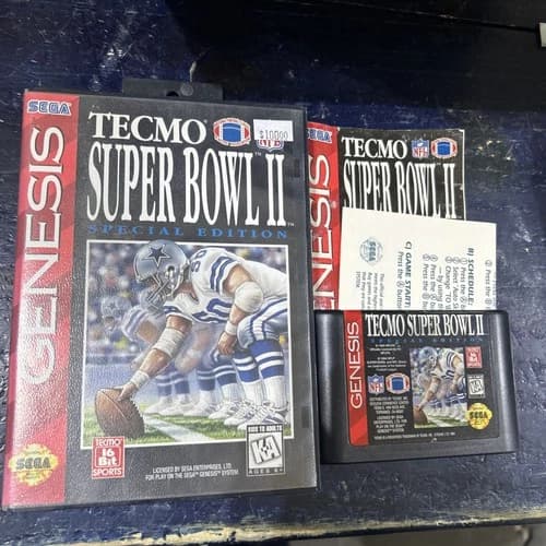 Tecmo Super Bowl II 2: Special Edition (Sega Genesis, 1994) Complete CIB Tested