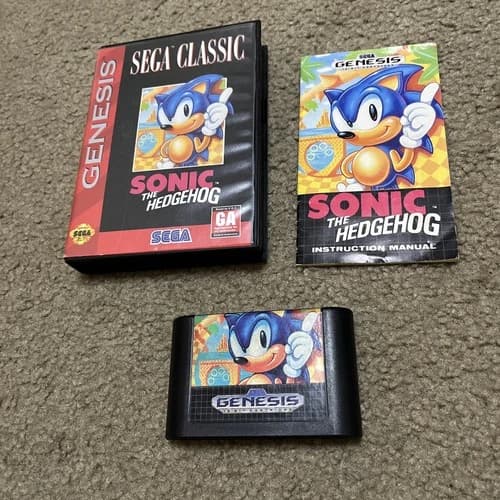 Sonic The Hedgehog SEGA Genesis Sega Classic CIB