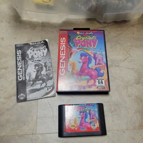 Crystal's Pony Tale (Sega Genesis, 1994) Complete With Manual CIB