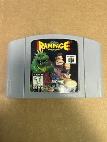 Rampage World Tour Nintendo 64 N64 - Authentic Cleaned & Tested! Nice Condition!