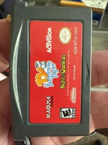 TY THE TASMANIAN TIGER 3: NIGHT OF THE QUINKAN NINTENDO GAMEBOY ADVANCE SP GBA