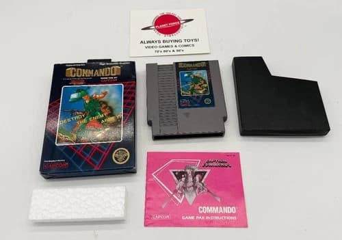Commando Nintendo NES Complete CIB Video Game Works