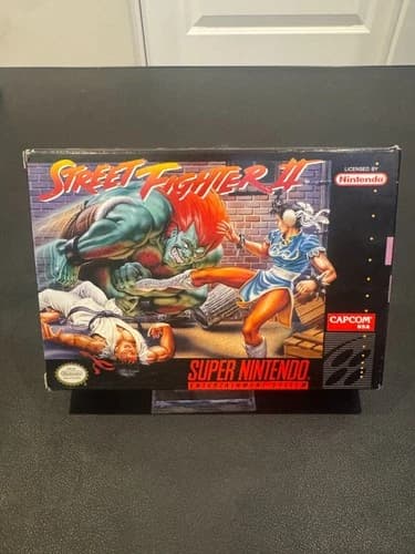 Street Fighter II SNES CIB Complete Box Super Nintendo Authentic Tested