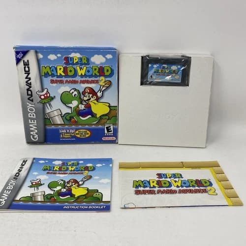 Super Mario World Advance 2 Nintendo Game Boy Advance 2002 GBA CIB Authentic