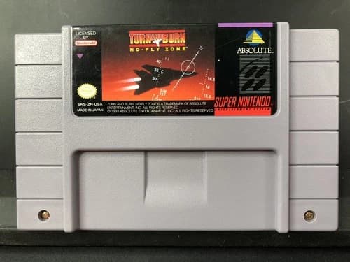 Turn And Burn: No-Fly Zone Super Nintendo SNES 1994 Absolute Official Tested