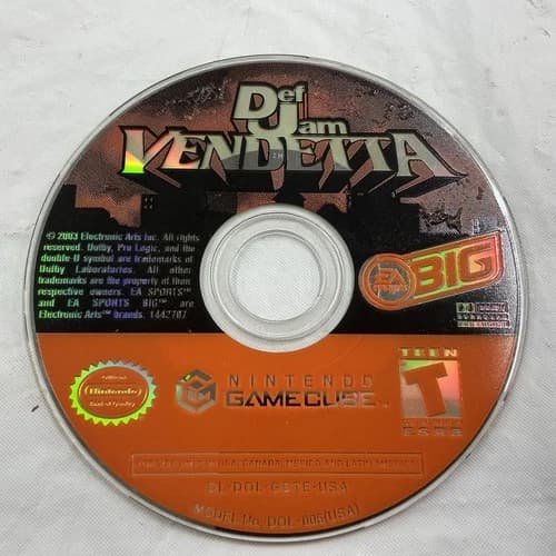 Def Jam Vendetta (Nintendo GameCube, 2003) Disc Only