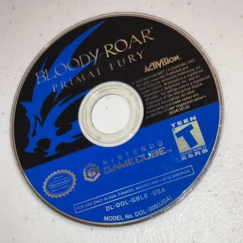 Bloody Roar: Primal Fury (Nintendo GameCube, 2002) Disc Only Tested Working
