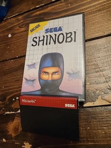 💥🥷ORIGINAL Rare VINTAGE SHINOBI SEGA MASTER SYSTEM 2-MEGA Cart GAME Arcade '88