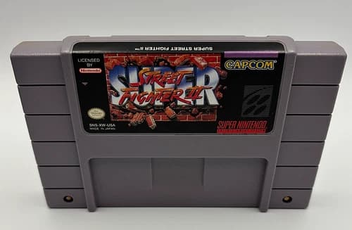 Super Street Fighter II SNES Nintendo Authentic Tested Working Game Cartridge