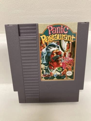 Panic Restaurant Game Cart Nintendo NES Working Game Cartridge Fun Kitchen