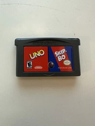 Uno/Skip-Bo (Nintendo Game Boy Advance, 2006) Tested Working