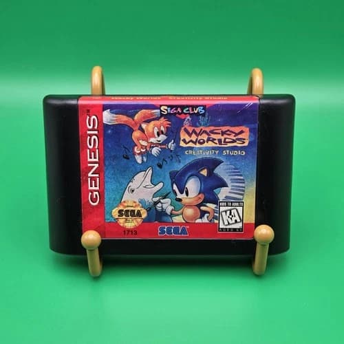 Wacky Worlds Creativity Studio Sonic Sega Genesis Game Authentic
