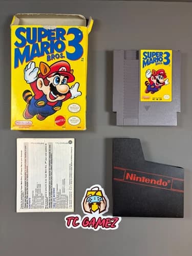Super Mario Bros 3 Nintendo NES Complete Boxed Box with Manual READ