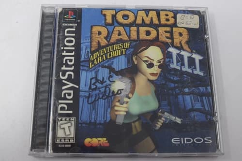 Tomb Raider III 3 Playstation 1 PS1 Black Label Video Game Complete CIB Tested
