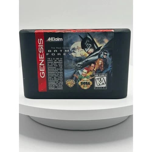 Batman Forever Sega Genesis 1995 Acclaim Video Game Cartridge 16-Bit Action