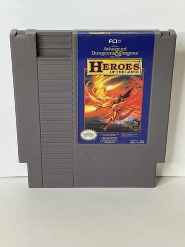 Advanced Dungeons & Dragons Heroes of the Lance Nintendo NES Cart Cleaned Tested