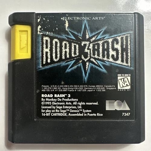 Road Rash 3 (Sega Genesis, 1995) Cart Only - Tested