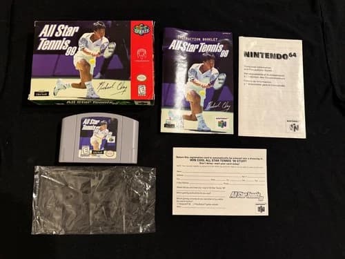 All Star Tennis 99 (Nintendo 64, 1999) Box Manual Complete CIB N64